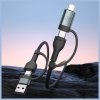 Kabel 3MK Hyper Cable N-SERIES           USB-A/USB-C do USB-C/Lightning 1.2m 9V/2A 60W